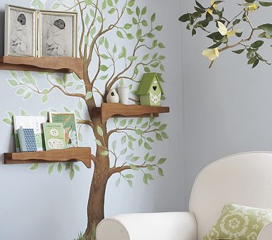 Painting Baby Room on How To Paint A Tree Silhouette Mural