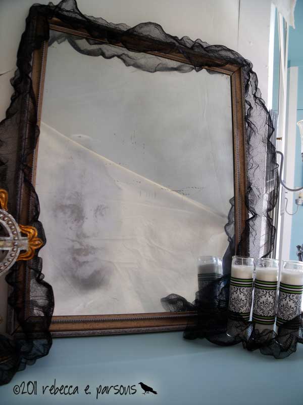 Ghostly Mirror with Krylon Looking Glass Paint
