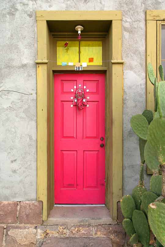 pink front door color
