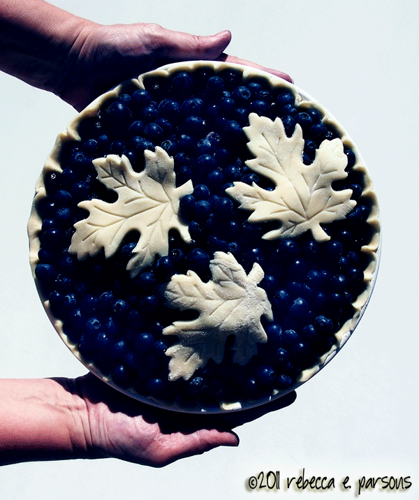 Blueberry tart ready to bake