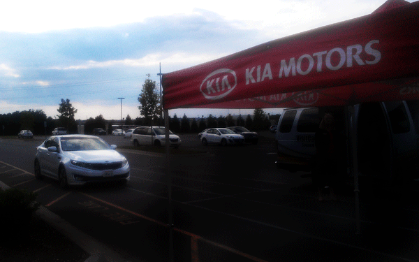 Kia-tent the 2012 Kia Optima Hybrid #driveKia