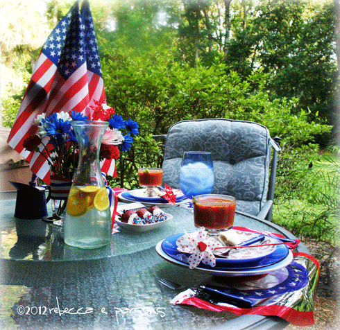 Red White & Blue 4th of July Table