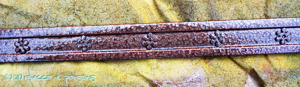 Hammered copper painted trim DIY Thanksgiving Chalk Board Tutorial
